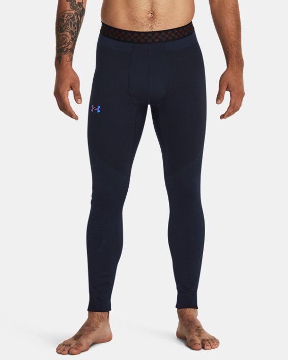 Men's UA RUSH™ ColdGear® Seamless Leggings, Blue, pdpMainDesktop image number 0